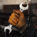 This is a photo of a wrench in a hand
