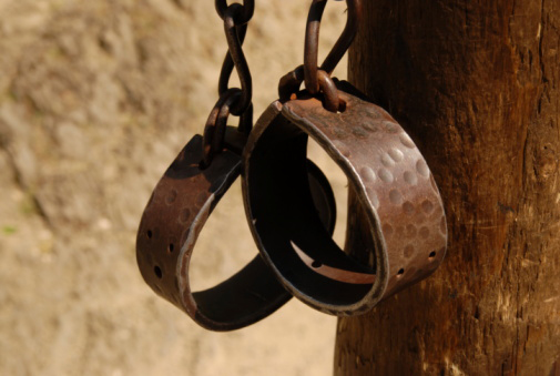 This is a picture of hand shackles. Research tells us that those that have not experienced torture, cannot judge torture.
