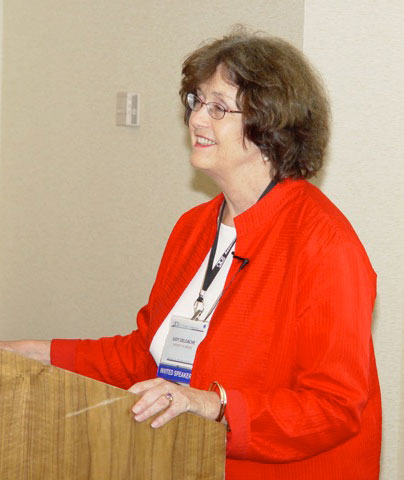 Judy DeLoache speaking on Thursday at the APS 23rd Annual Convention.