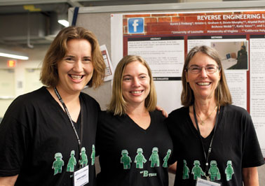 This family research team – sisters Karen Freberg, Kristin Graham, and mother Laura Freberg – enjoy “dressing” for their poster presentations each year at APS Conventions. Last year, they wore Slytherin (of Harry Potter fame) shirts for their study of CEOs and psychopaths, which they referred to as the “Snakes in Suits” study. This year, they chose shirts with a military theme for their generals study, and marching across those shirts were formidable Lego soldiers. What’s in store for next year?