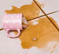 This is a photo of a broken coffee mug.