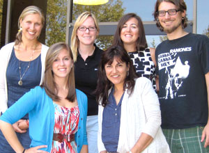 Members of the Psychology in Action leadership team: (in back) Alexandra Dupont, Kate Humphreys, Keely Muscatell, Jeff Bye, (in front) Emma Geller, Yalda T. Uhls