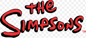 This is a photo of a logo that reads, "The Simpsons."