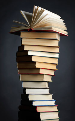 This is a photo of a stack of books.