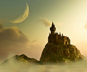 This is a photo of a castle in a fantasy world.