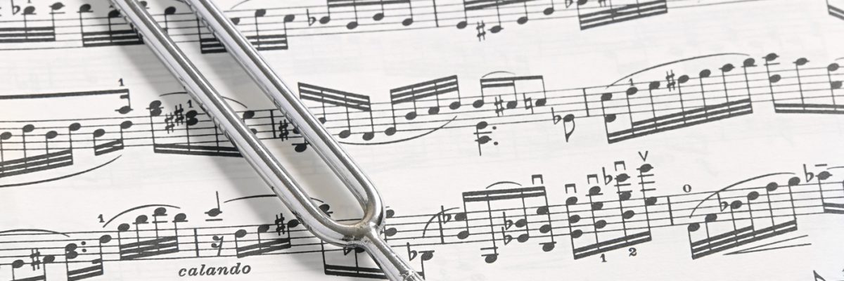 A-440 Tuning Fork and Sheet Music