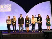 The 2013 APSSC Student Research Award and RISE Award winners are honored during the opening ceremony.