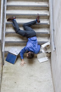 Man Falling Down Stairs