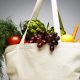 Shopping bag with fresh vegetables, close-up