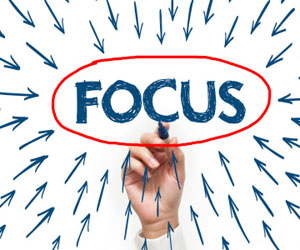 This is a picture of the word "focus"