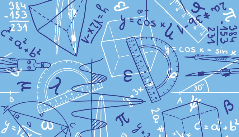 This is an illustration of mathematics drawings and equations