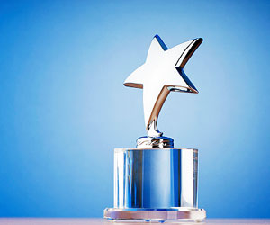 This is a photo of an award trophy.