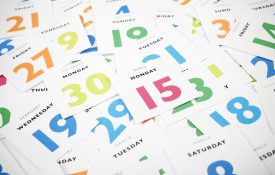 Tax day deadline 15th April - calendar pieces. Planning and time management concept.