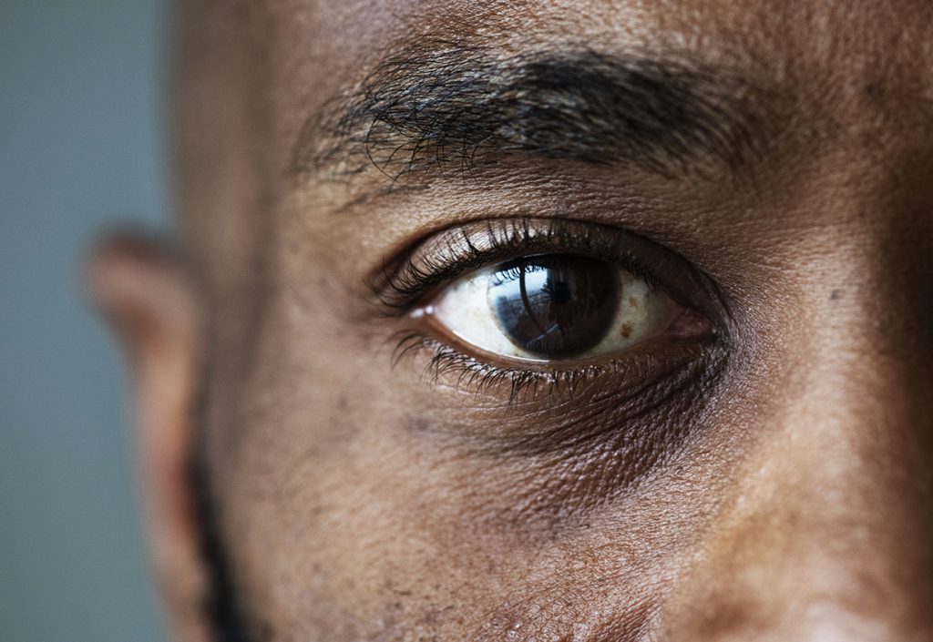 Closeup of a man's eye