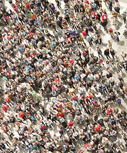 This is a photo of a crowd of people.
