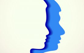 Silhouettes of two faces