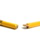 Broken Pencil on Isolated White Background
