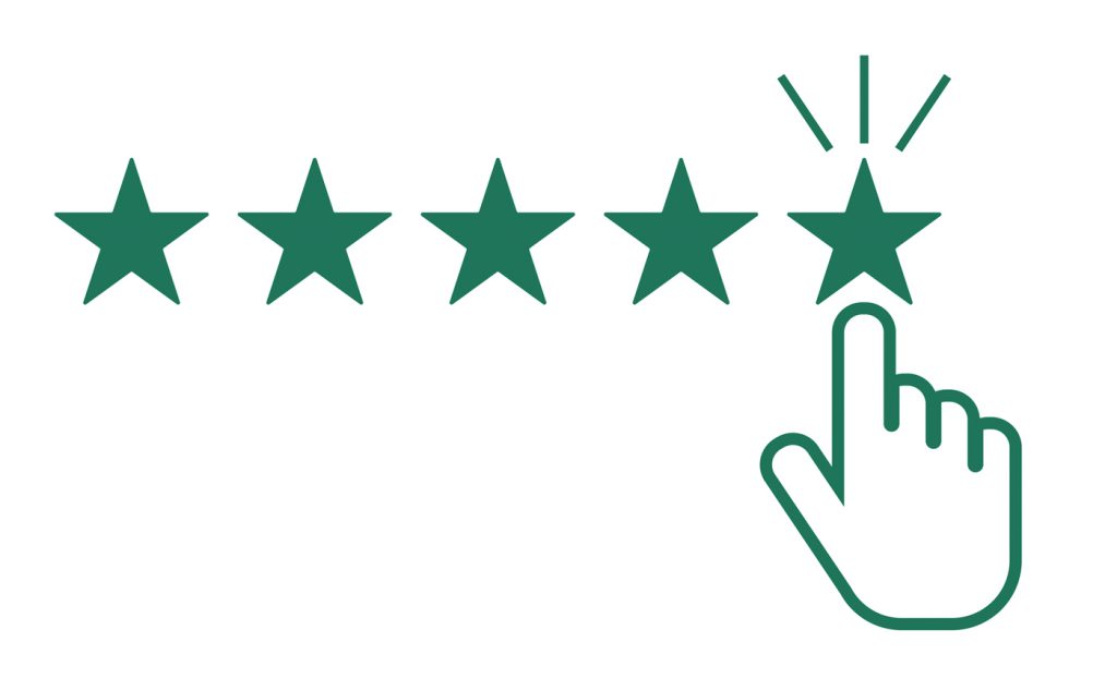 This is an illustration of someone giving a five-star rating.