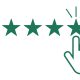 This is an illustration of someone giving a five-star rating.