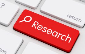 Research written on keyboard key