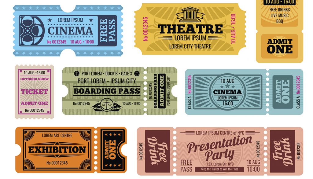 This is a photo of different kinds of tickets