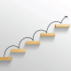 Arrow going up steps
