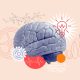 Collage illustration of brain power.