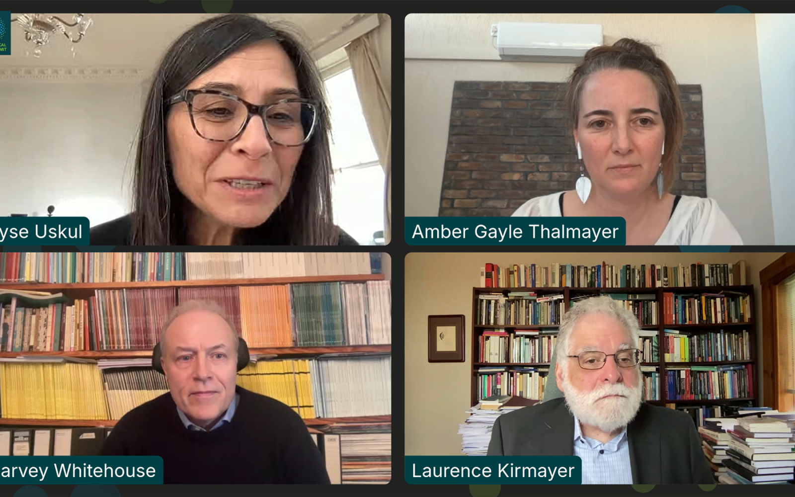 Scientists engage in a virtual discussion during the 2025 global Psychological Science Summit.