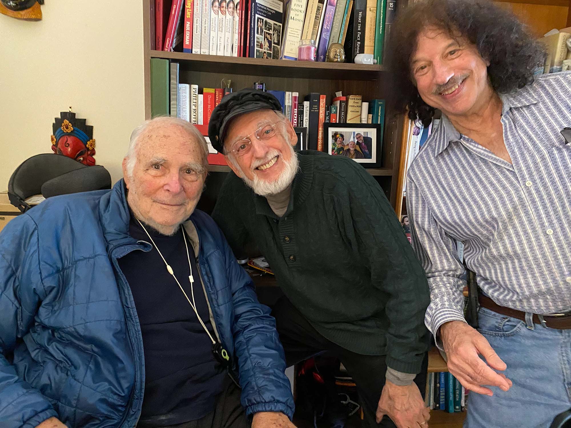 Photo of Bob Levenson, John Gottman, and Paul Ekman smiling for the camera.
