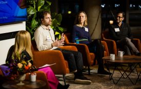 1. Brady discussing best practices for using AI with Northwestern Alumni.