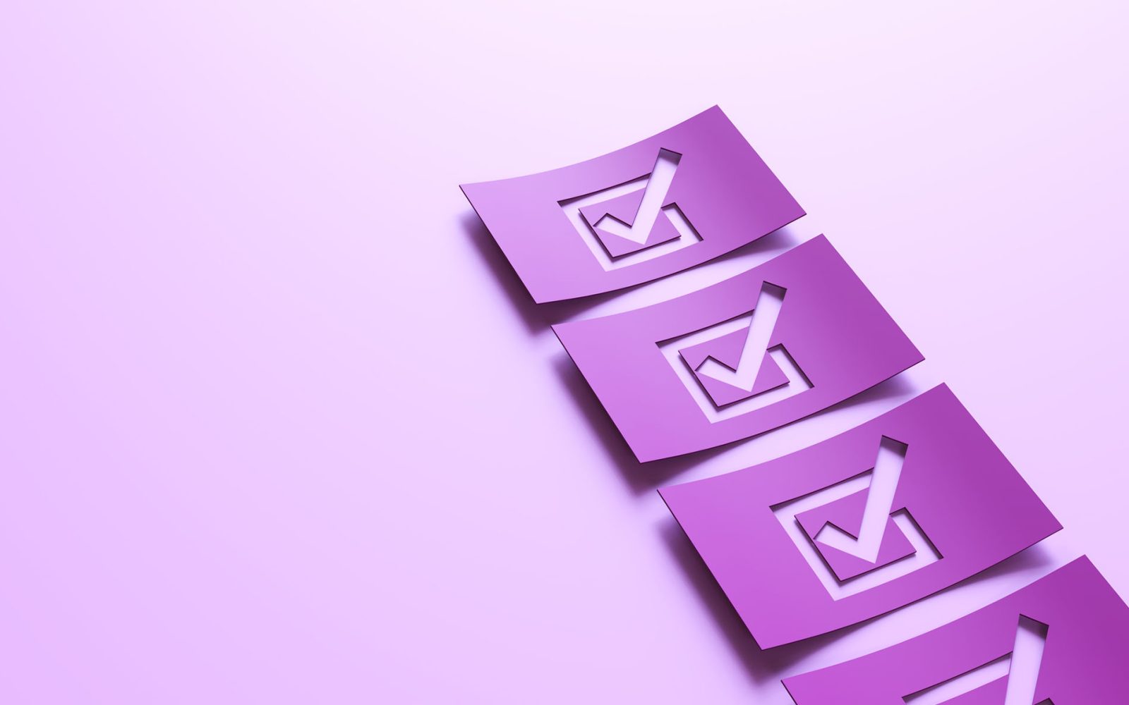 Purple checks on a purple background.