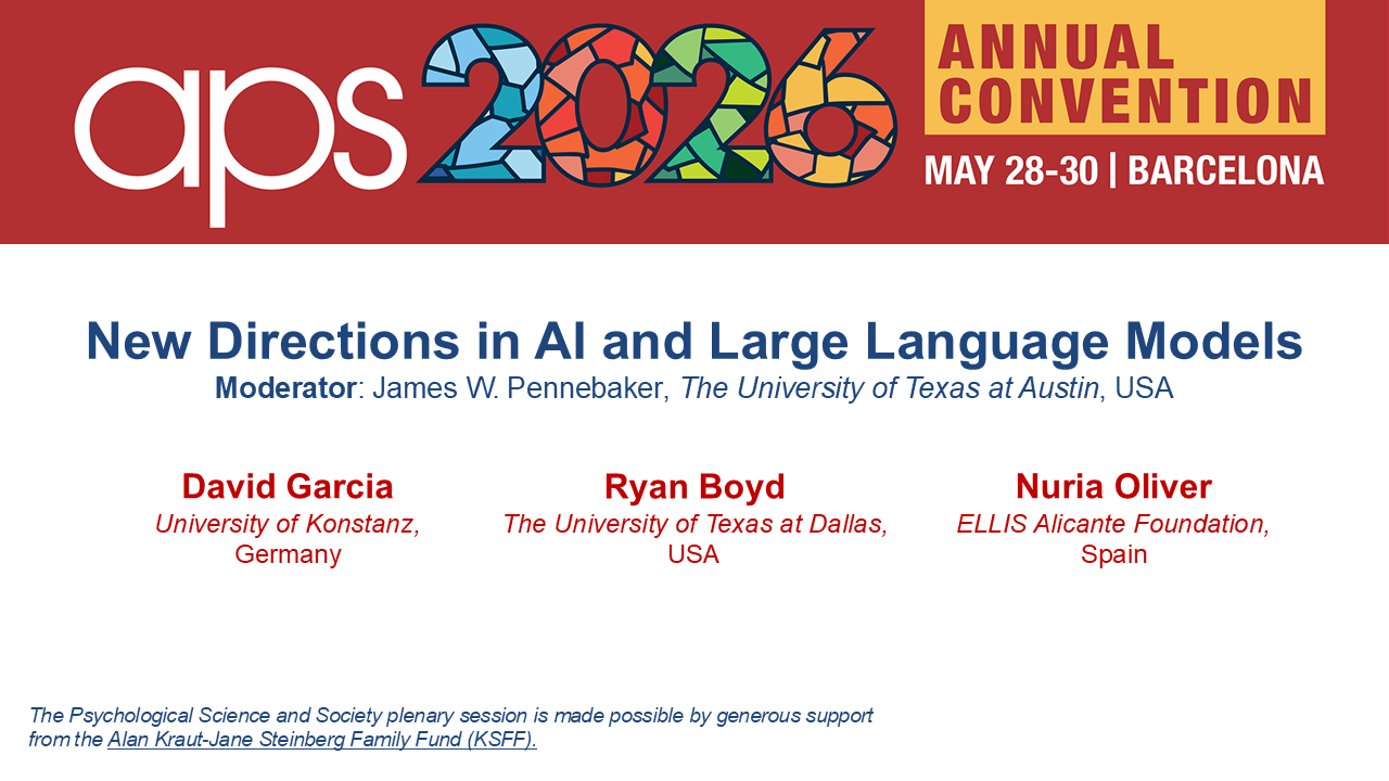 New Directions in AI and LLMs title slide.
